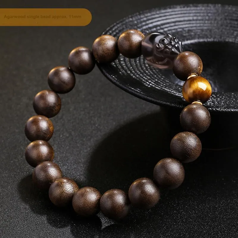 MUSHENGYUAN Fragrance Agarwood Precious Wood Bracelets Unisex-4