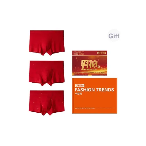 Caber Красный Godlike Коллекция 3 шт Мужские Подарочные Наборы Нижнего Белья
