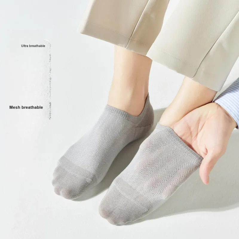 MIIOW No Show Socks Men's 5 Pack Mixed Color-5