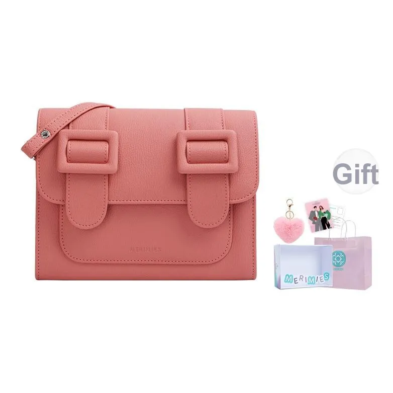 MERIMIES ПУ (полиуретан) Курьерская сумка Почтовая сумка Сумка на плечо Женская Светло-персиковая Красная