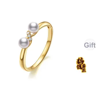 Luxury Beads Pearl Rings Women's
