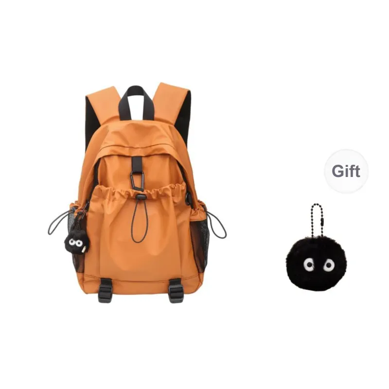 GOBLIN SHARKS 1759 Laminated Oxford Cloth Backpack Large Size Unisex Orange/Khaki/Black/Gray/Pea Green-30