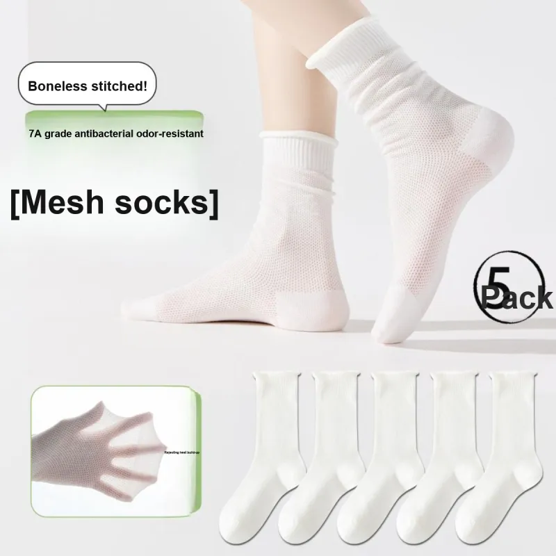 AUGUST Mid Calf Socks Women's 5 Pack-18