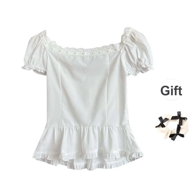 TURN UP Puff Sleeve T Shirt Women's-4
