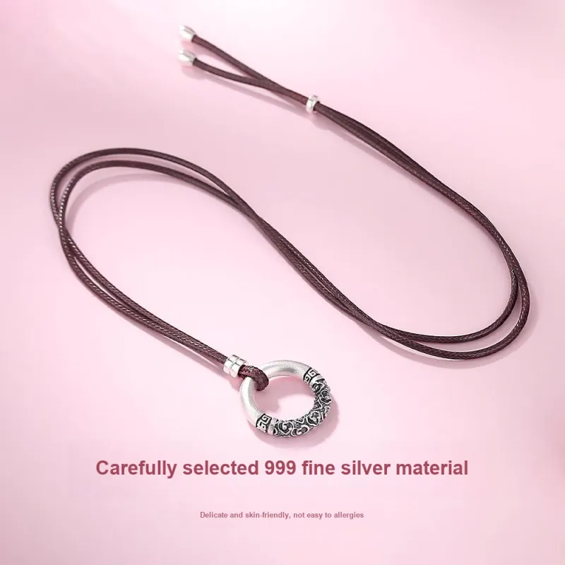 7℃ 999 Fine Silver Necklaces Unisex-4