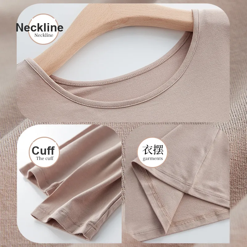 FENTENG Underwear Top Thermal Set Autumn Top And Pants Women's-4