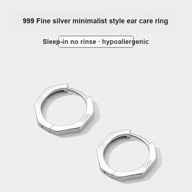 U state 999 Fine Silver Earrings Women's-3