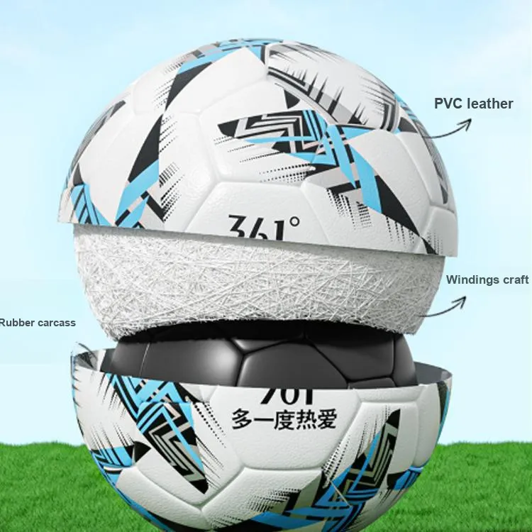 361° Size 45 Soccer PVC Unisex Blue Black-3