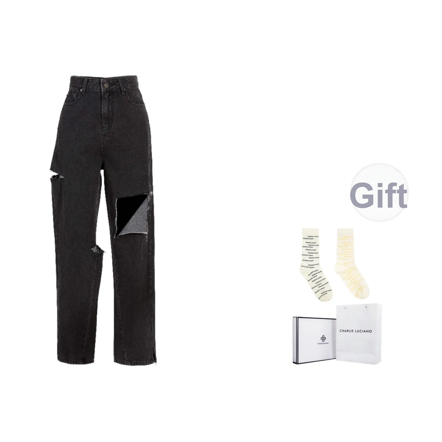 Charlie Luciano Джинсы Унисекс Черный