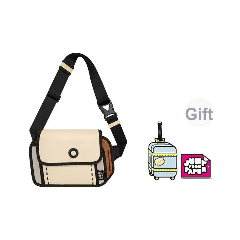 JumpFromPaper Полиэстер Sling Сумка Стандартная Унисекс Light Кофейный