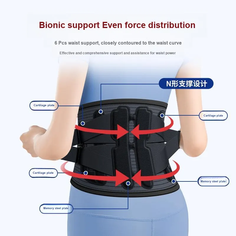 DEERWAY Back Support Braces Compression Black Unisex-2