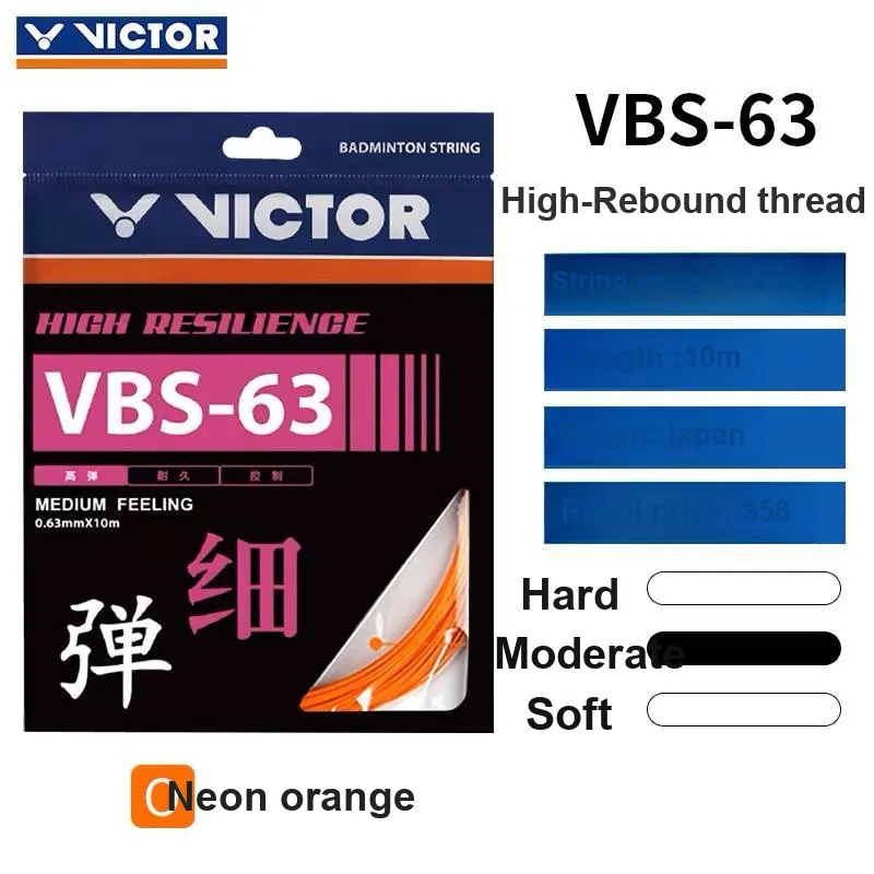 VICTOR VBS63 Badminton Racket String-5