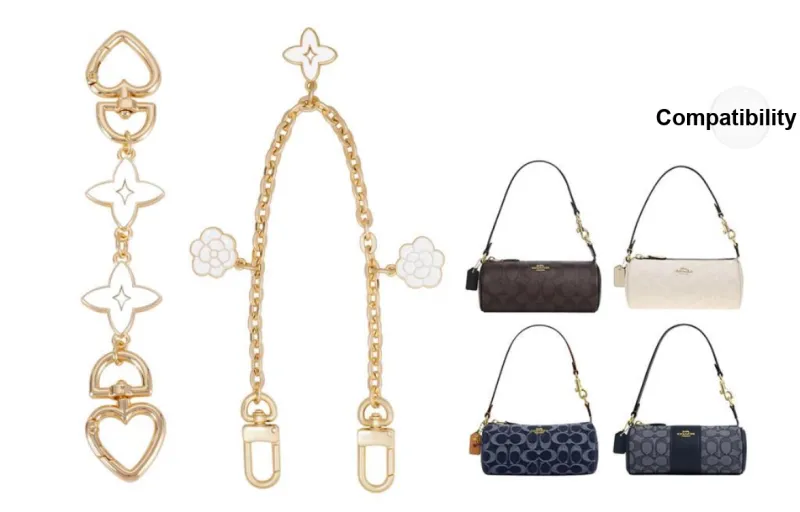 Lan Bao Fan Metal Alloy Bag Accessory Women's Gold-5
