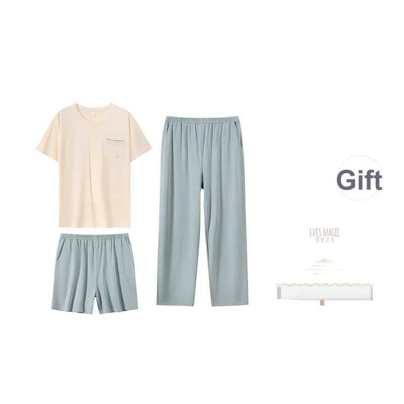XIA.WA.ZHI.XIU Pajama Set Men's Gift Box Set-28