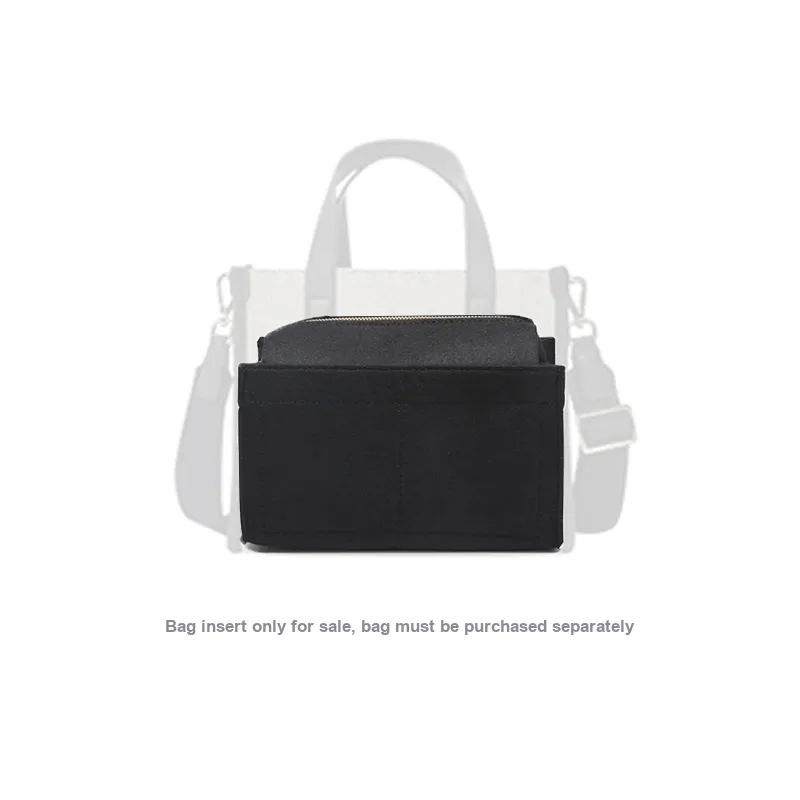 Polyester Felt Liner Bag With Lining MLB Bag Medium Bag With Zip Closure Accessory Women's Beige/Black-1