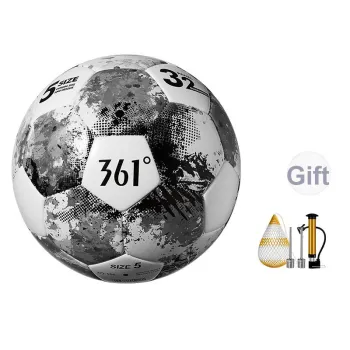 361° Size 45 Soccer PVC Machine Stitched Soccer Ball Unisex Black