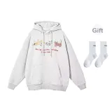 White Gray Fleece-Lined