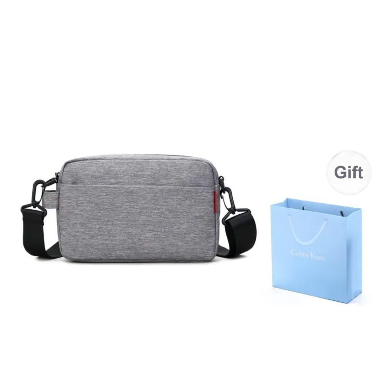 COLINS KEIRS Oxford Travel Commute Workwear Bag Small Square Bag Crossbody Bag Shoulder Bag Regular Men's Black/Gray-6