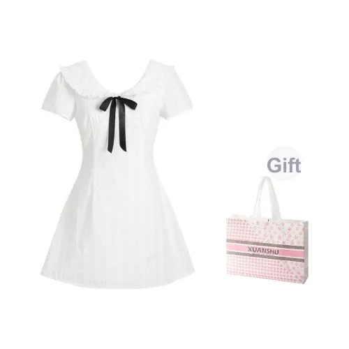 XUANSHU Короткий рукав Платье Женское