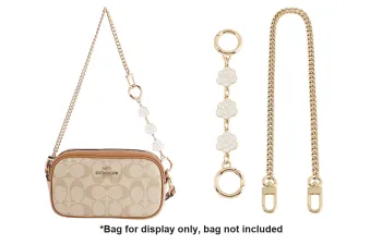Luxury Care Artisan Workshop Metal Shoulder Bag Mahjong Camera Bag Accessories Bag Strap Women's Gold-Tone