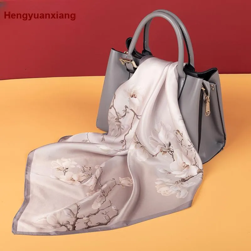 H YXIANG Silk Scarves Women's-2