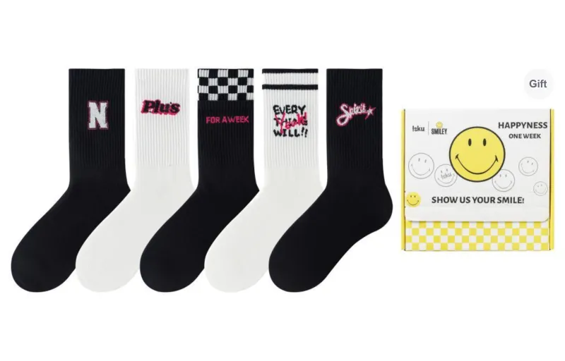 Caramella x Isku Mid Calf Socks Unisex 5 Pack-12