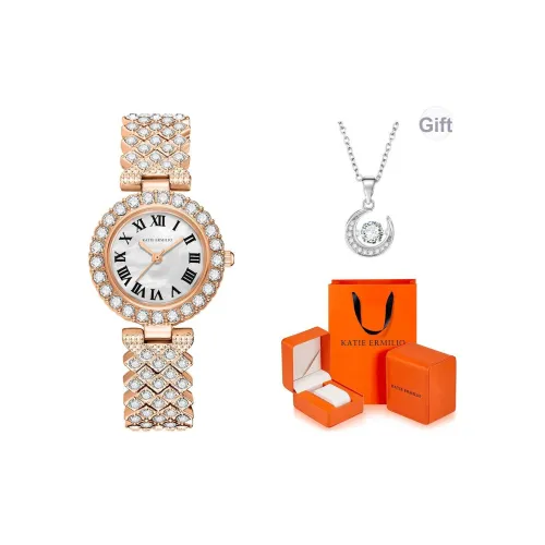 Katie Ermilio Наручные часы Кварцевый механизм Сплав Ремешок Жемчужная раковина Циферблат Цвет Женские часы