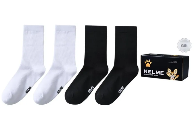 KELME Knee High Socks Unisex Box 4 Pack White-8