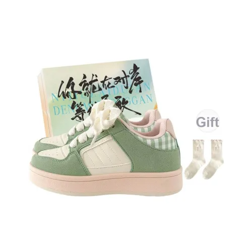 JimiXiong Низкий топ Скейтборд Кроссовки Женские Розовый Гуава Зеленый