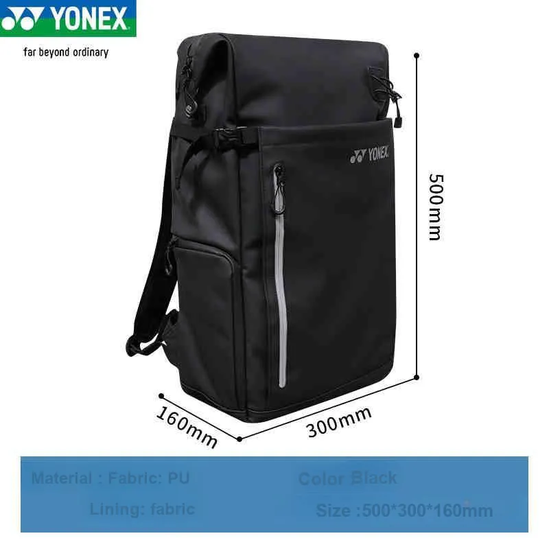 YONEX Badminton Racket Bags Casual Style Backpack Black Unisex-1