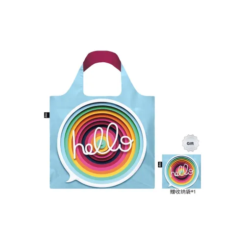 Loqi Дизайнерская Художественная Переработанная Полиэстеровая Сумка на Одно Плечо Унисекс Hello