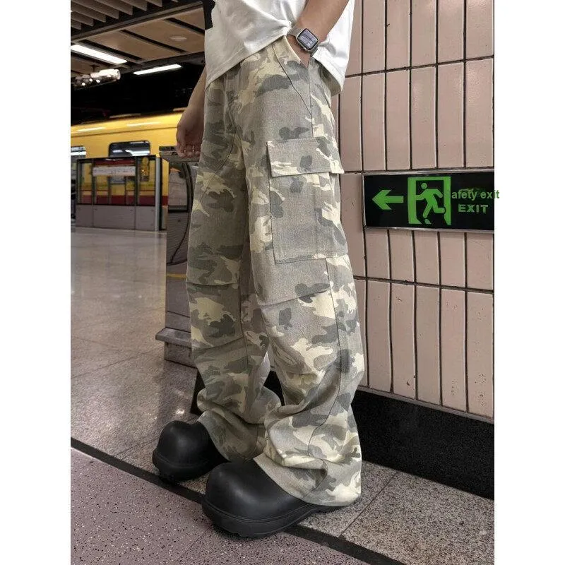 KLAMMKICKS Casual Pants Unisex Snow Camouflage-6