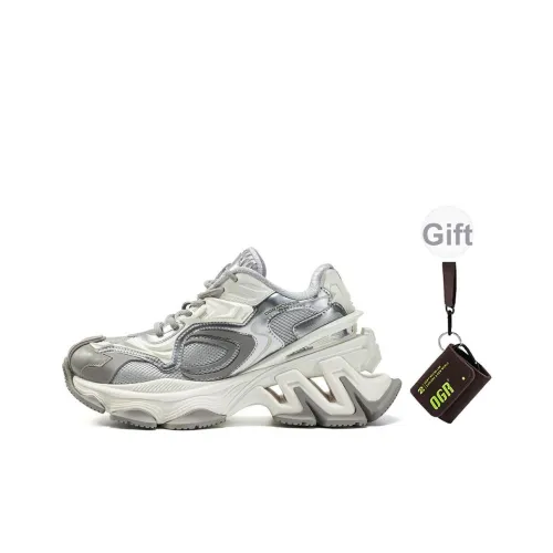 OGR Pioneer Collection Низкий топ Телесный низ Кроссовки Унисекс Овсяный Серебряный