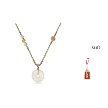 LUXLINE Agate Jade Necklaces Unisex