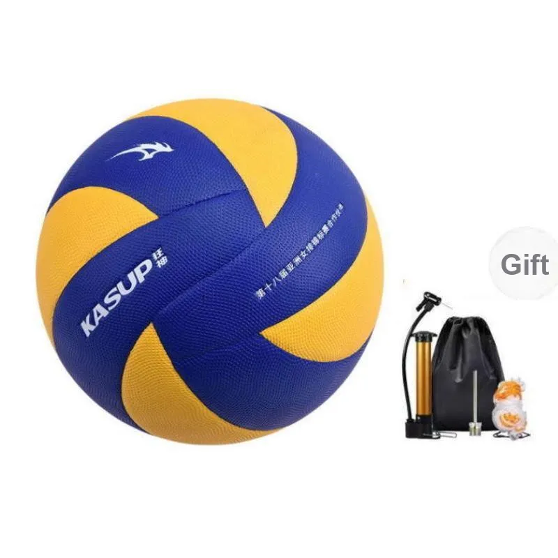 KASUP PVC Size 5 Volleyball Unisex Yellow Blue-13