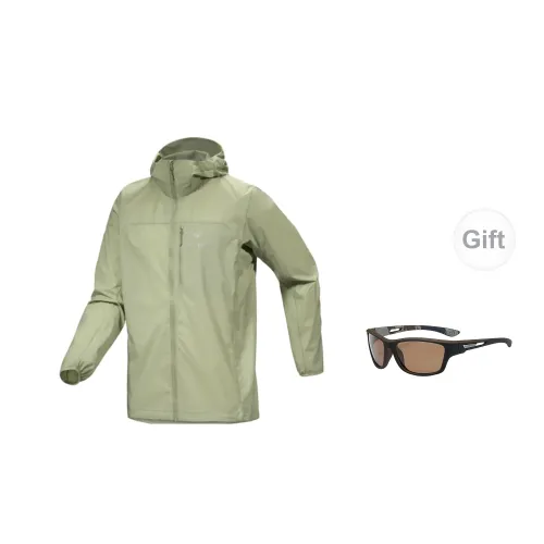 Arcteryx Squamish Windbreaker Jackets Men Tiger Tail Grass Green - Includes Eyeglasses