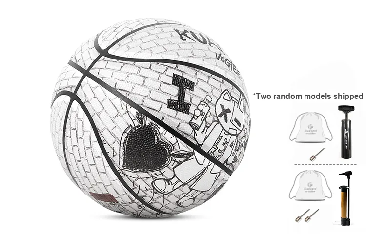 Kuangmi x VOGTEE Microfiber Leather Basketball Black White Size 7 Training Unisex-6