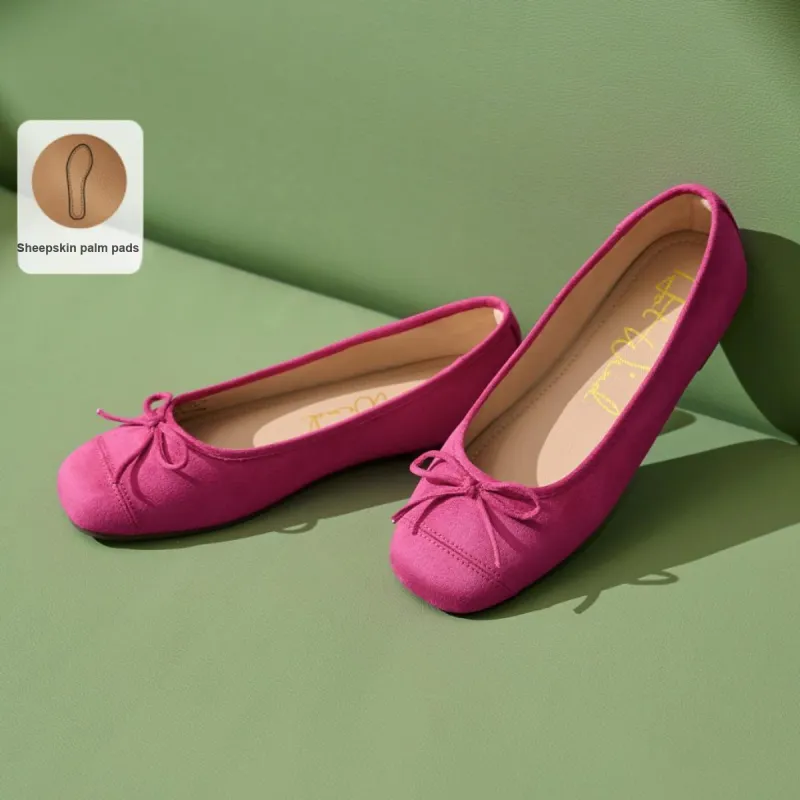Hotwind Soft And Tender Low Vamp Suede Ballet Shoes Women's Casual Shoes Women's-1