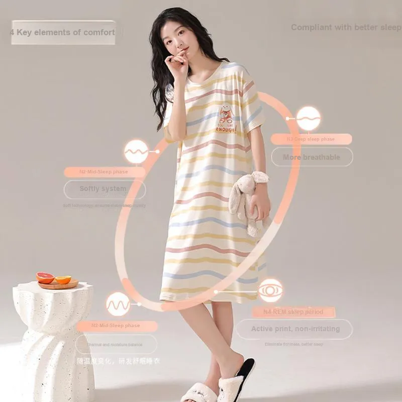 Top Melon Nightgown Women's Beige-3