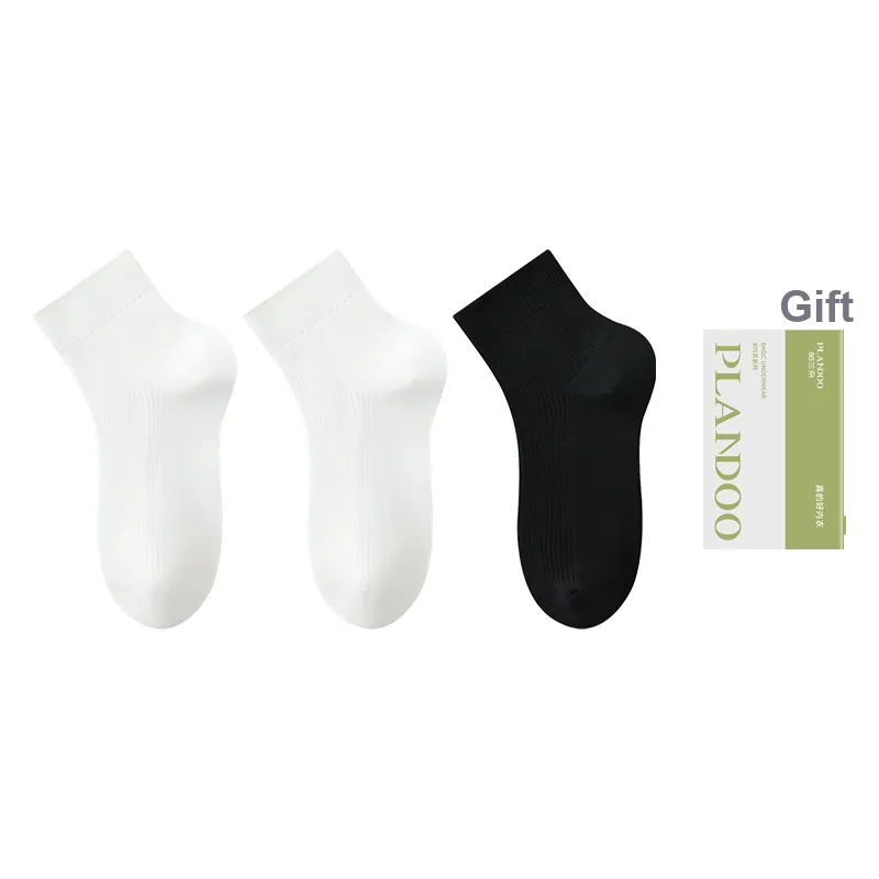 PLANDOO Mid Calf Socks Unisex Shopping Bag 3 Pack-12