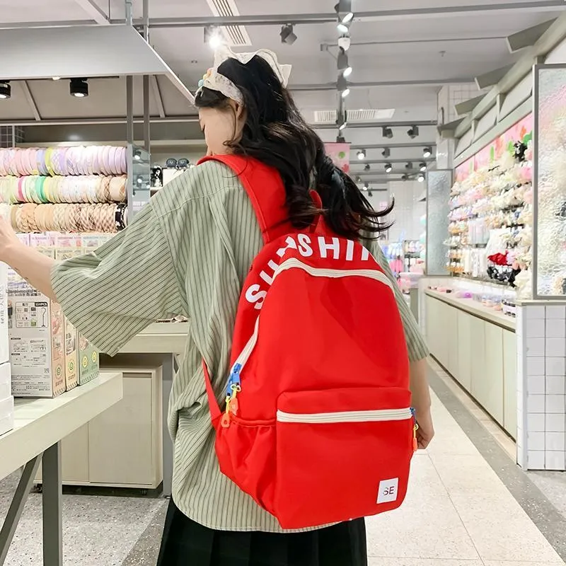 BAODIDAISHU Nylon Backpack Regular Women's Blue/Pink/Yellow/Red-15