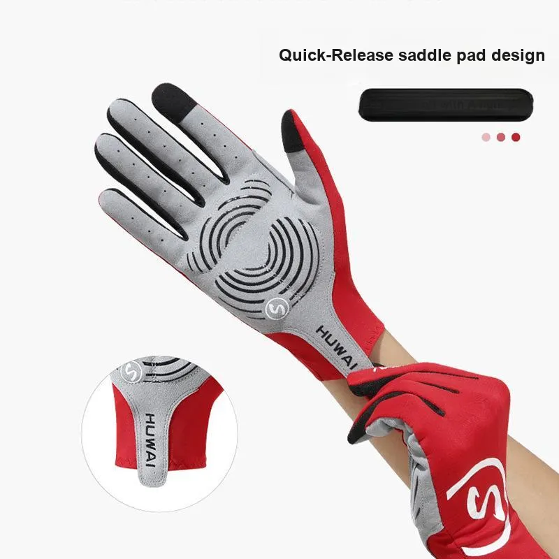 HNJ Riding Equipment Cycling Glove Unisex Faux Lycra, Ice Silk Lycra-2
