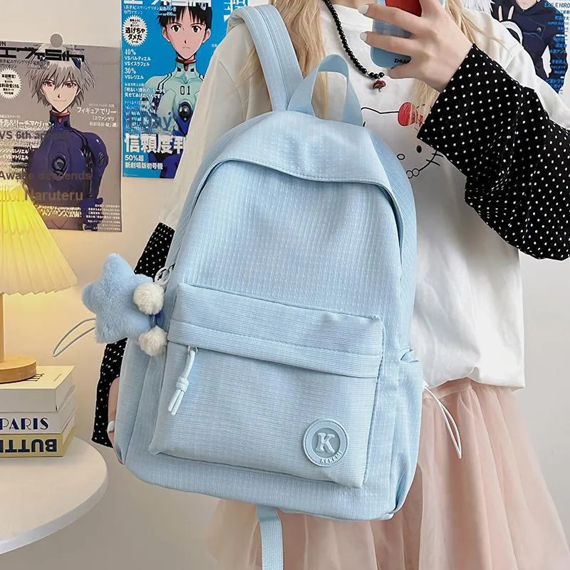 SEVENMOONS Nylon Fabric Backpack Unisex Multicolor-10