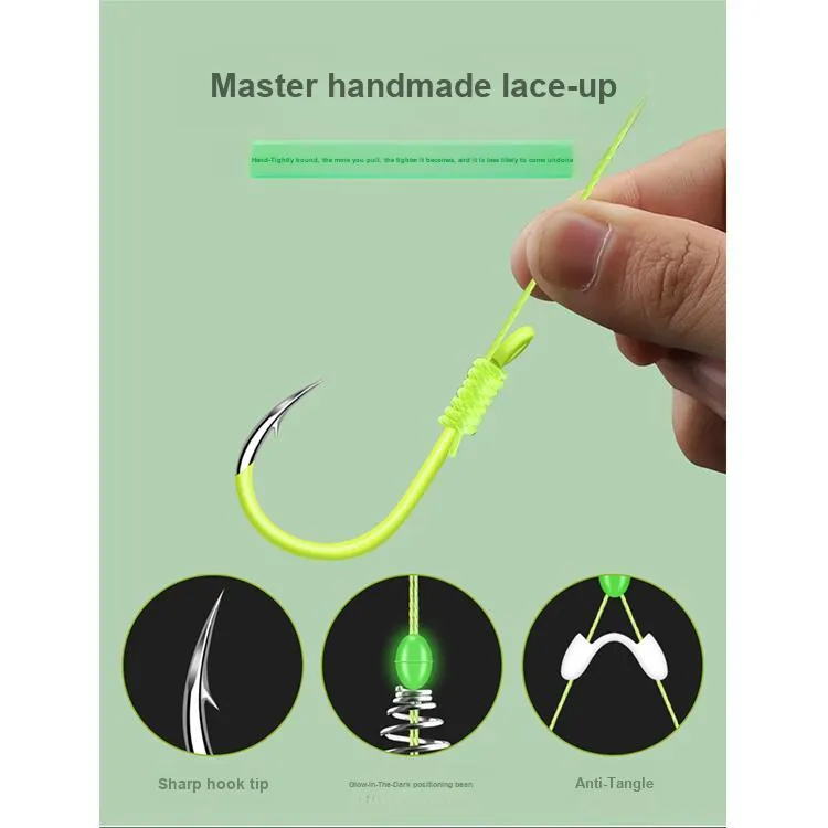Monda Fish Hook Hang Glue Powerful Horse Line River Sea And Ocean Boat Fishing Barbed Hook-19