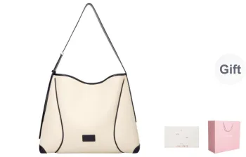 OMTO PVC HOBO Shoulder Bag Large Size Small Size Unisex Oat Bran