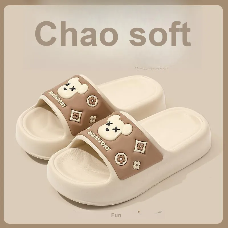 Foot Recreation Unisex Summer Home Slippers For Bathing, Slip Resistant, Platform Indoor Cute, Slippers-14