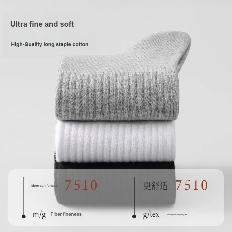 H YXIANG Mid Calf Socks Men's Box 3 Pack-13