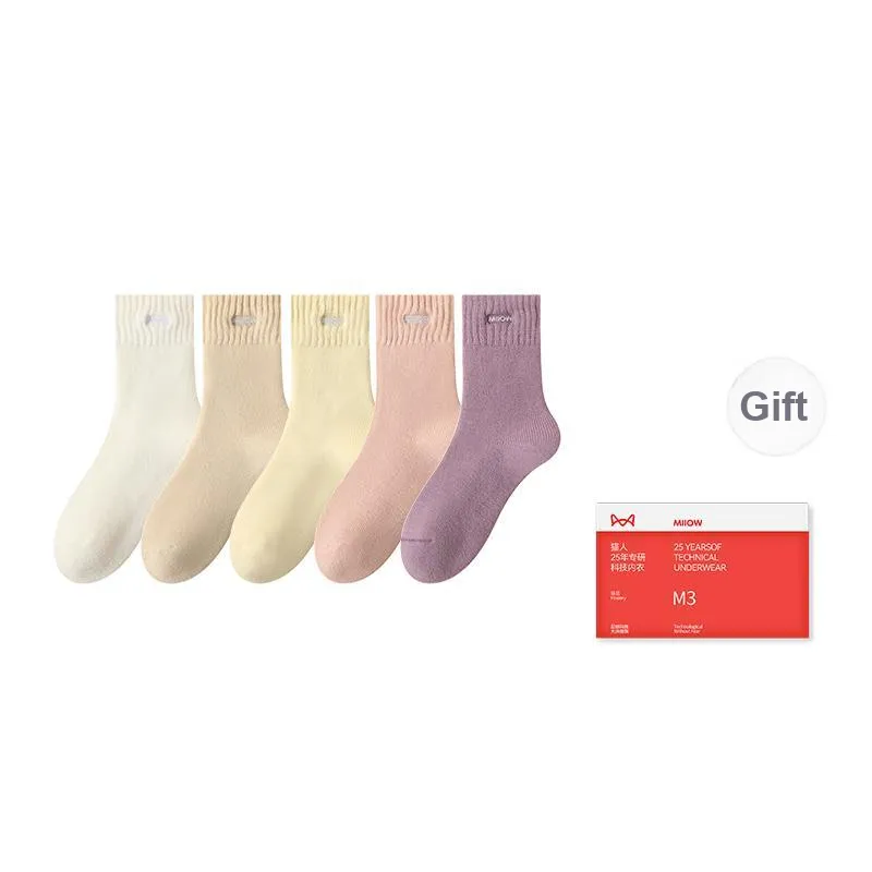 MIIOW Mid Calf Socks Women's Shopping Bag Combo Set-22