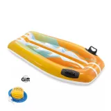 Knight Float Row-Yellow, Includes Inflatable Foot Pump