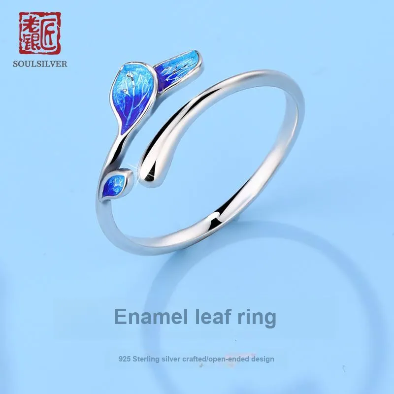 LAOYINJIANG S925 Silver Open Ring Finger, Adjustable Women's-3